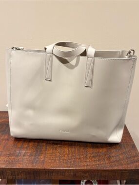 Calpak Haven Leather Laptop Tote Bag